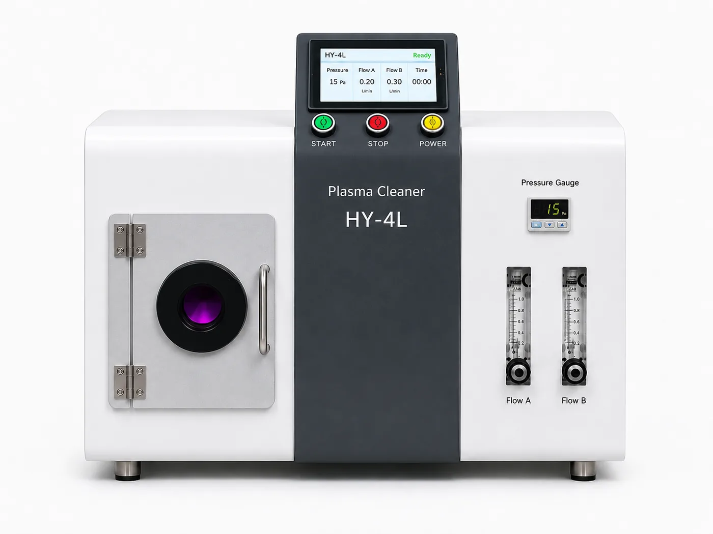 HY-4L plasma cleaner front control view