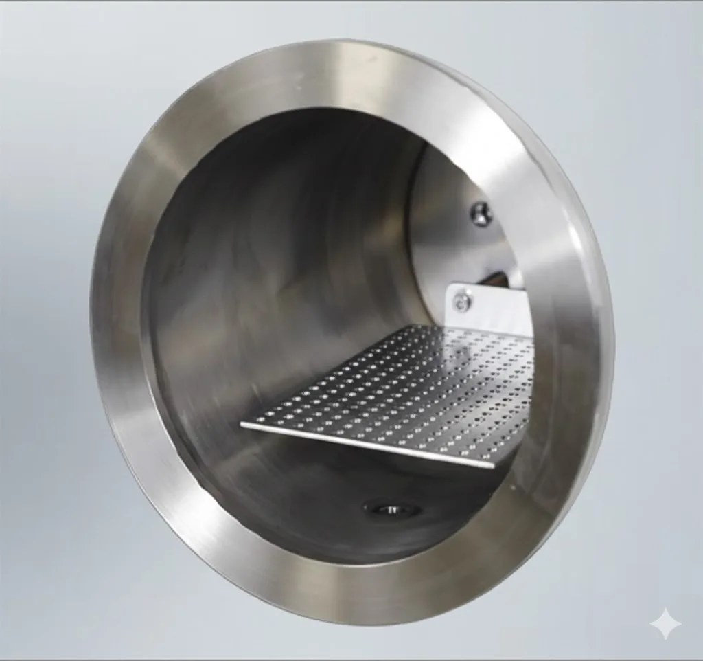 PLUTO-T chamber interior with flat plate electrode